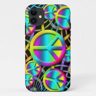 Coque iPhone 11 PAIX colorée - Conception de la puissance des fleu