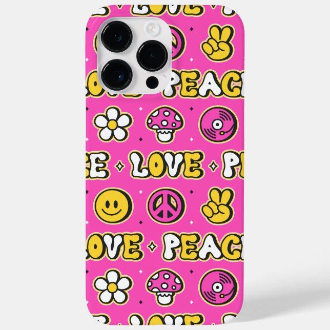 Coques Case-Mate iPhone Paix et amour Style hippy (Verso)
