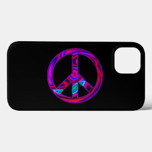 Etui iPhone Case-Mate Paix Psychedelique Noir et Rose Chaud
