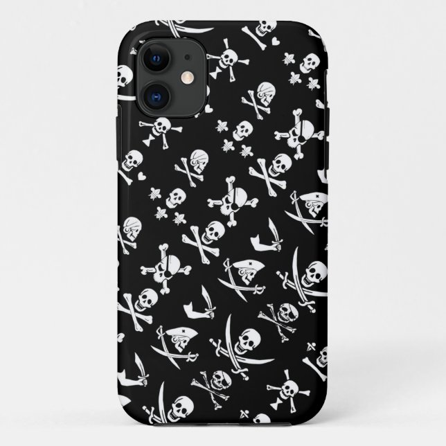 COQUES Case-Mate iPhone PÂLE DE PIRATES NOIRES, OBJETS TRAVERSÉS, ÉPINES (Dos)