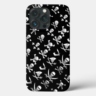 iPhone 13 PRO CASE PÂLE DE PIRATES NOIRES, OBJETS TRAVERSÉS, ÉPINES