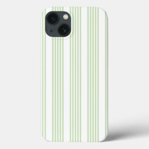 Case-Mate iPhone Case Pale vert et blanc cinq bandes motif