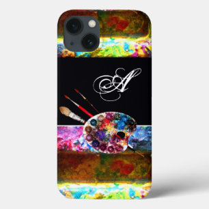 iPhone 13 Case PALETTE DE COULEUR ARTISTE ET BRUSHES MONOGRAM Noi