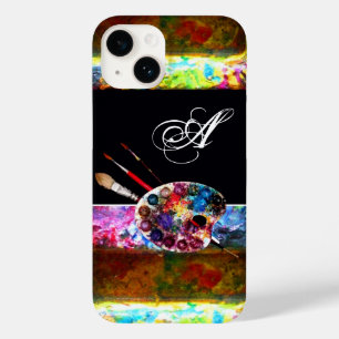 Coques Pour iPhone PALETTE DE COULEUR ARTISTE ET BRUSHES MONOGRAM Noi