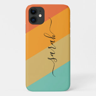 Case-Mate iPhone Case Palette de couleurs rétro vintage Nom personnalisé