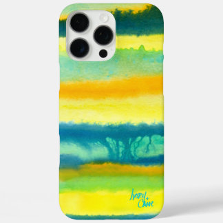 Coques iPhone 16 Pro Max Palissades à bandes SPWW Turquoise vert et orange