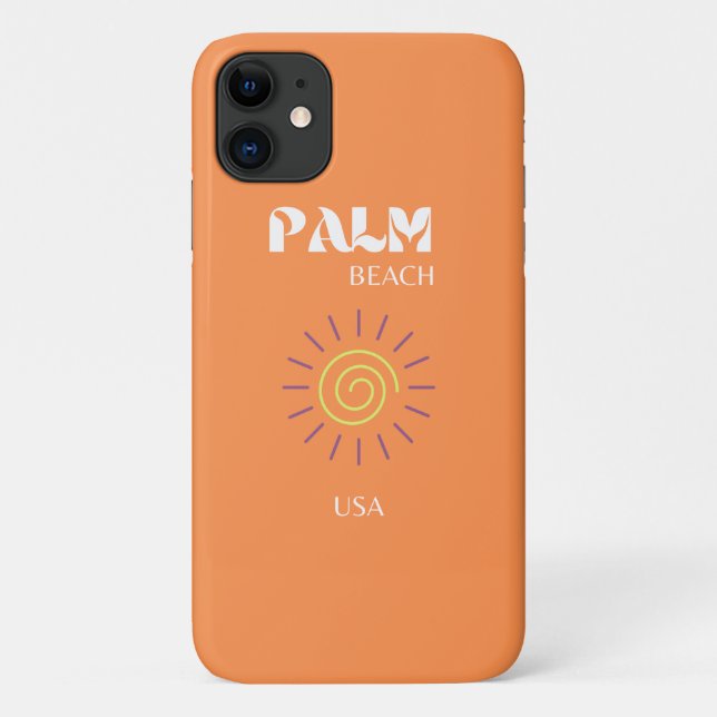 Coques Case-Mate iPhone Palm Beach, Art Voyage, Preppy, Orange (Dos)