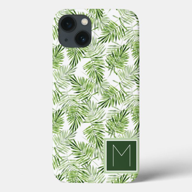 Coques Case-Mate iPhone Palm Leaves | monogram (Verso)