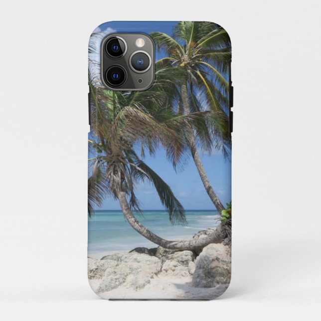 Coques Case-Mate iPhone Palm Tree on Beach Barbados (Dos)