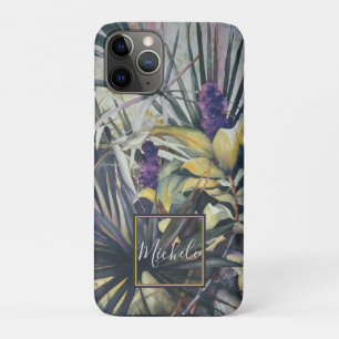 Case-Mate iPhone Case Palmes tropicales Hyacinthes violets Monogramme