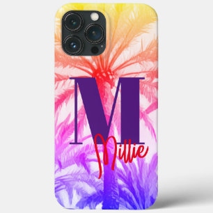 Case-Mate iPhone Case palmier tropical dans le nom personnalisé rétro 80