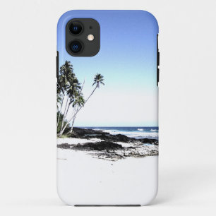 Coque iPhone 11 Palmiers exotiques & Plage Paradise