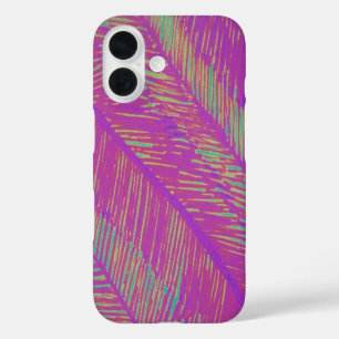 Coques iPhone 16 Palmiers Néon Violet