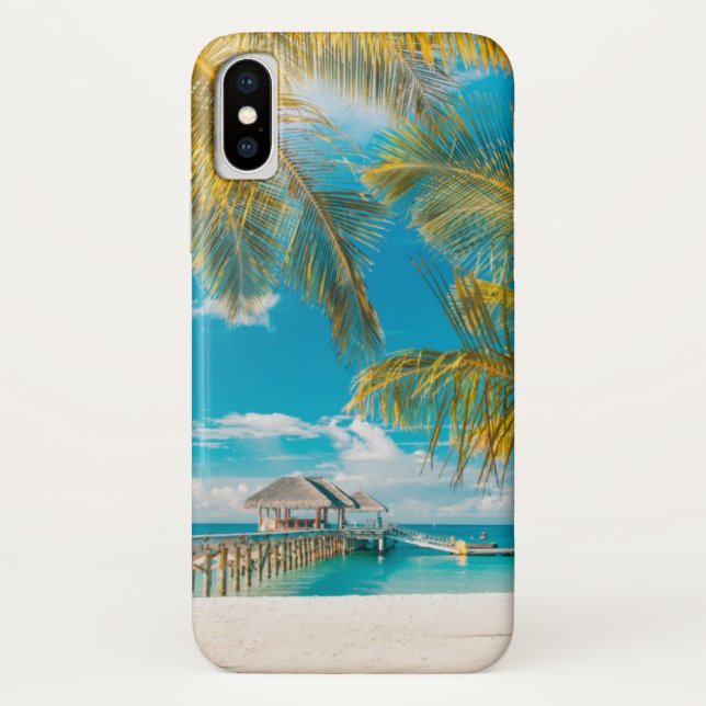 Coques Case-Mate iPhone Palmiers sur le coucher du soleil (Dos)
