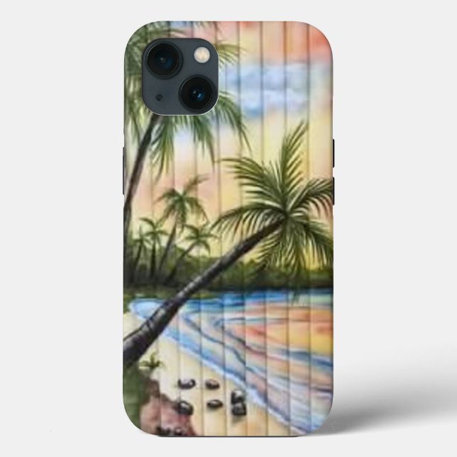 COQUES Case-Mate iPhone PALMIERS TROPICAUX AVEUGLES DE PLAGE (Verso)