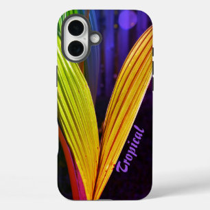 Coques iPhone 16 Plus Palmiers Tropicaux Multicolores Brillants