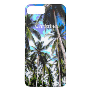 Coque iPhone 8 Plus/7 Plus Palmiers tropicaux Personnalisés