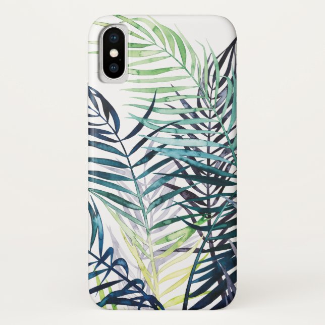 Coques Case-Mate iPhone Palmiers Twilight - Feuilles tropicaux (Dos)