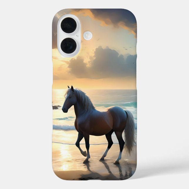 Coques Case-Mate iPhone Palomino Horse On The Beach,  (Verso)