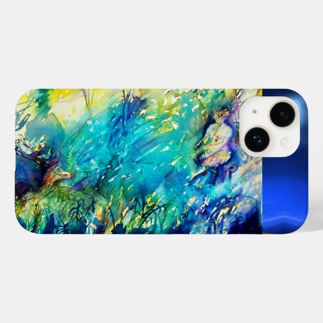 COQUES Case-Mate iPhone PAN JOUER FLUTE ET CERF EN BOIS VERT (Verso (horizontal))