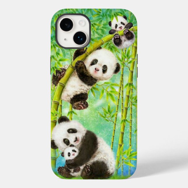 Coques Case-Mate iPhone Panda Animel Cute Cover Apple iPhone 14Plus coques (Verso)