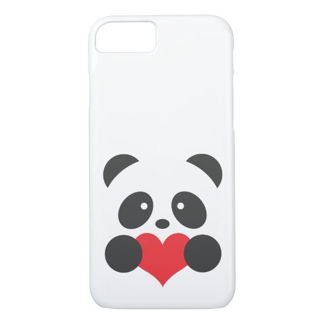 Coques Case-Mate iPhone Panda avec un coeur (Dos)