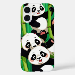 Coque Pour iPhone 16 Panda Bambou