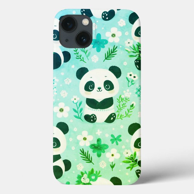 Coques Case-Mate iPhone Panda Bear Motif Vert Imprimer (Verso)