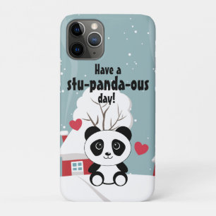 Case-Mate iPhone Case Panda Bébé Cute En Hiver Gris Neige