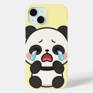 Coque Pour iPhone 15 Panda En Pleure - Cas De Téléphone Triste Panda