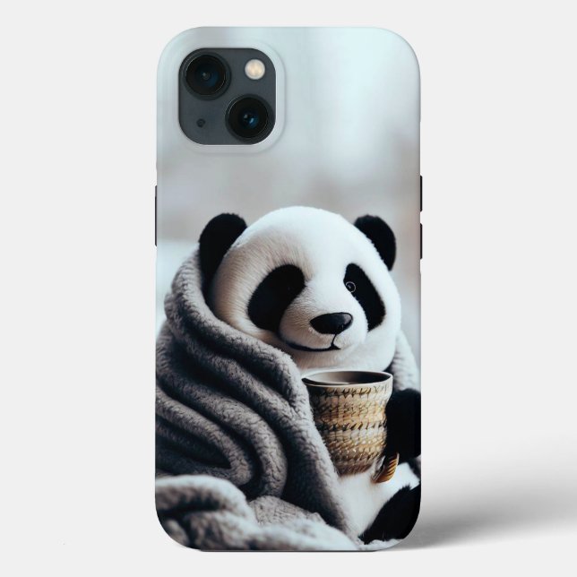 Coques Case-Mate iPhone Panda Enveloppé En Hiver (Verso)