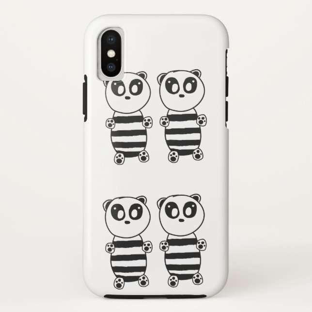 Coques Case-Mate iPhone Panda Kids (Dos)