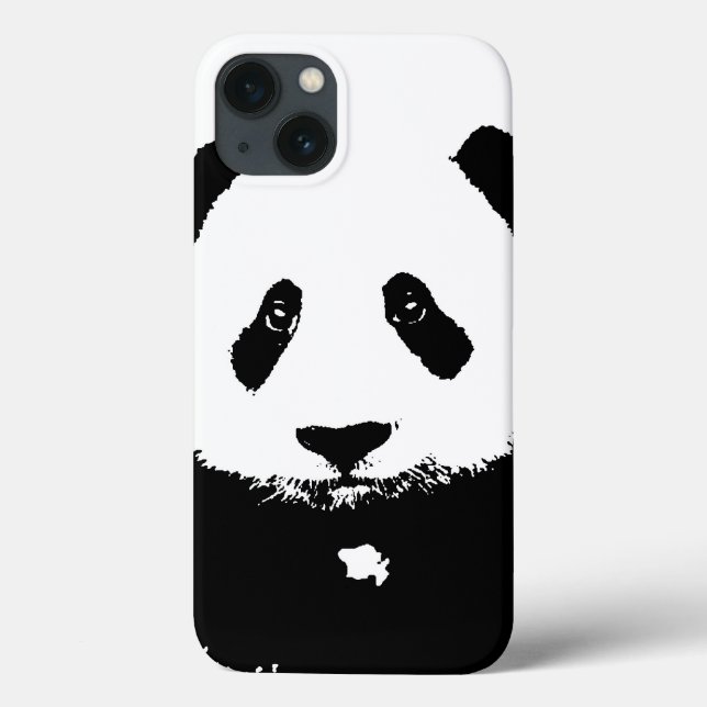Coques Case-Mate iPhone Panda noir et blanc (Verso)