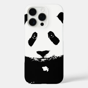 Coques iPhone 16 Pro Panda noir et blanc