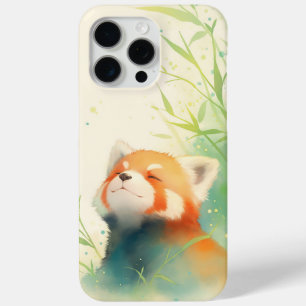 Coque iPhone 15 Pro Max Panda roux Sérénité paisible