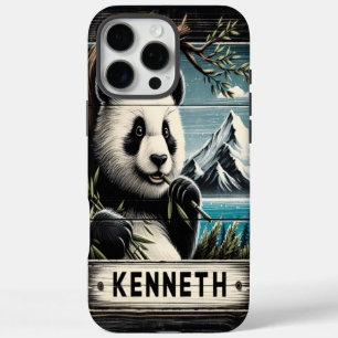Coques iPhone 16 Pro Max Panda's Mountain Vista : traitement au bambou