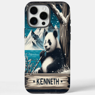 Coques iPhone 16 Pro Max Panda's Tranquille Spot : Bambou Delight