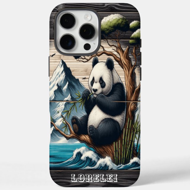 Coques Case-Mate iPhone Panda's Wooded Nook : Snack Bambou (Verso)