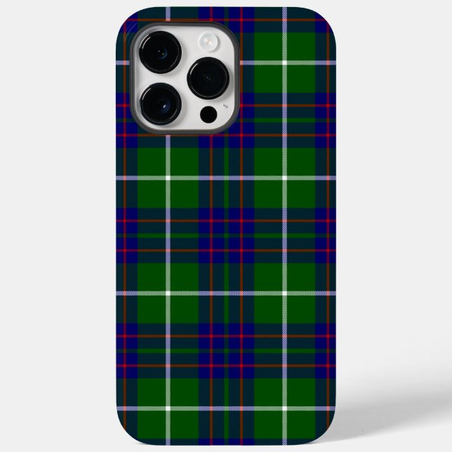 Coques Case-Mate iPhone Panier bleu vert tartan MacIntyre (Verso)
