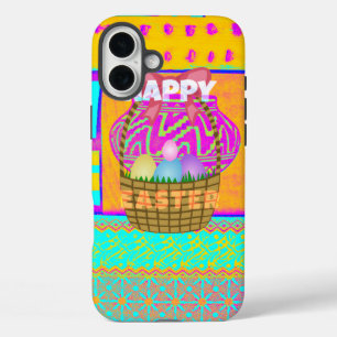 iPhone 16 Plus Case Panier de Pâques et d'Oeufs inspirés de l'Afrique 
