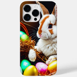 Coque Pour Pour iPhone 14 Pro Max Panier et oeufs de lapin de Pâques