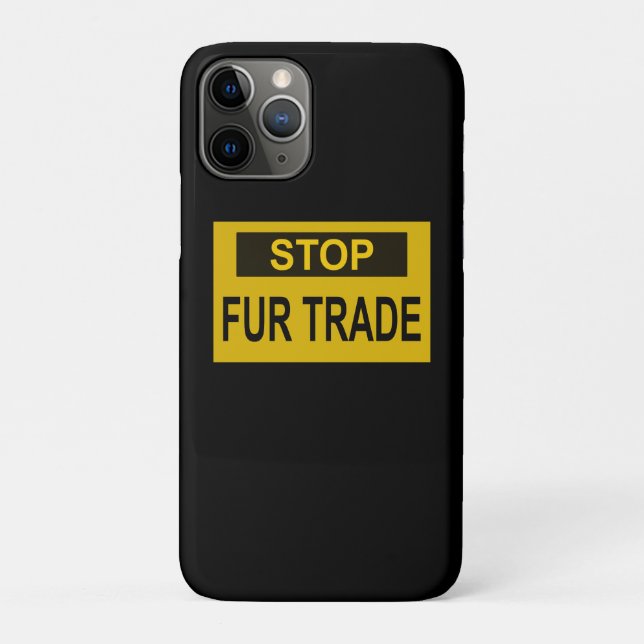Coques Case-Mate iPhone Panneau commercial Stop Fur jaune (Dos)