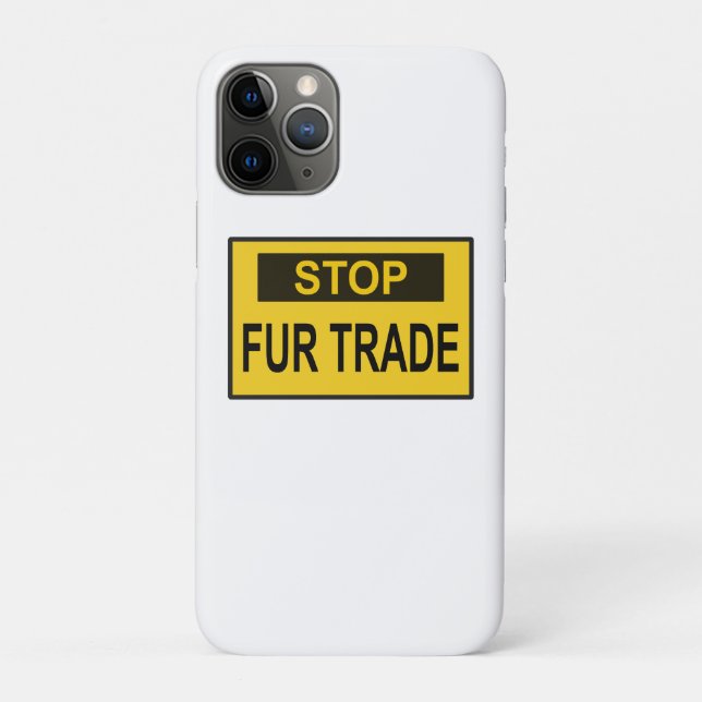 Coques Case-Mate iPhone Panneau commercial Stop Fur jaune (Dos)