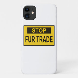 Case-Mate iPhone Case Panneau commercial Stop Fur jaune