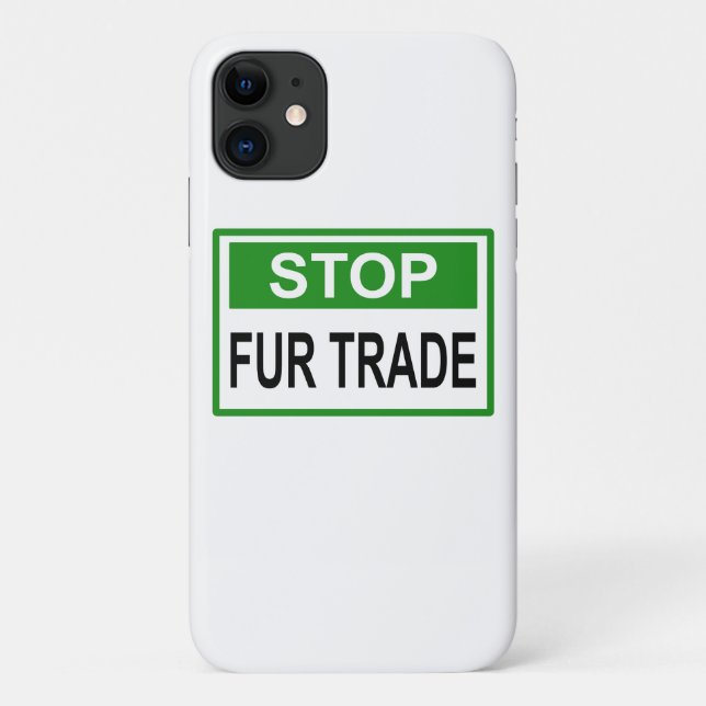 Coques Case-Mate iPhone Panneau commercial Stop Fur vert (Dos)