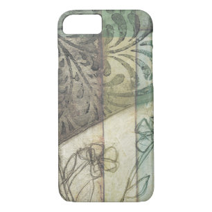Coque iPhone 8/7 Panneau de jardin avec Feuilles, fleurs et herbe