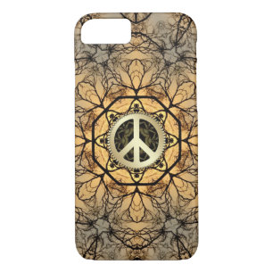 Coque Case-Mate Pour iPhone Panneau de Paix de la Forêt d'Hexagon d'or iPhone 