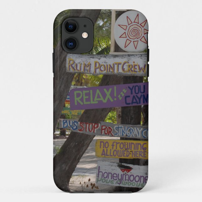 Coques Case-Mate iPhone Panneau de signalisation Rum Point Grand Cayman (Dos)