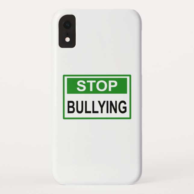 Coques Case-Mate iPhone Panneau Stop au Harcèlement vert (Dos)