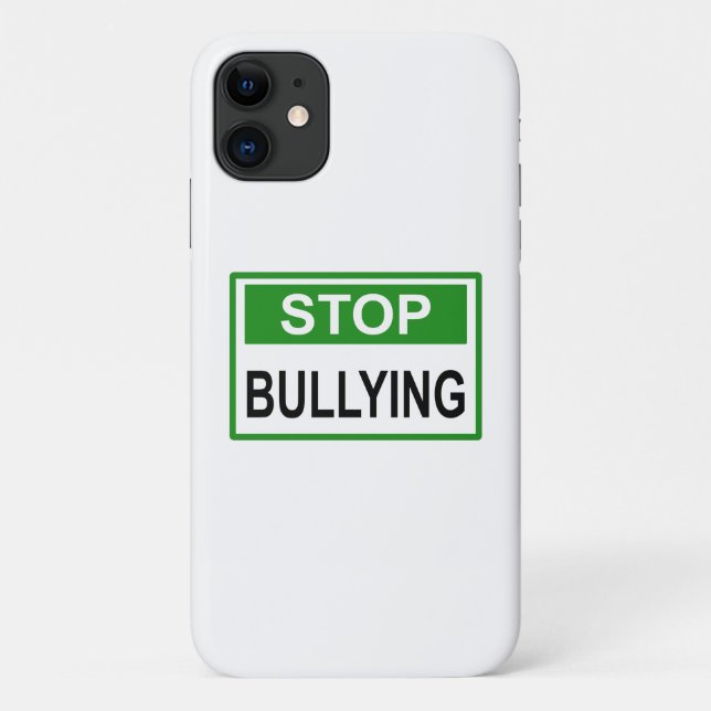 Coques Case-Mate iPhone Panneau Stop au Harcèlement vert (Dos)